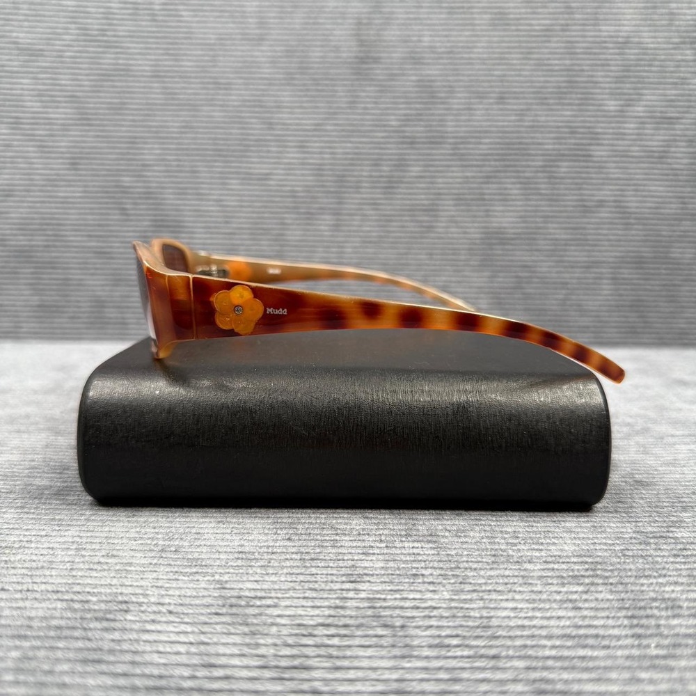 Mudd Vintage Tortoise Shell Flower Sunglasses Bro… - image 3